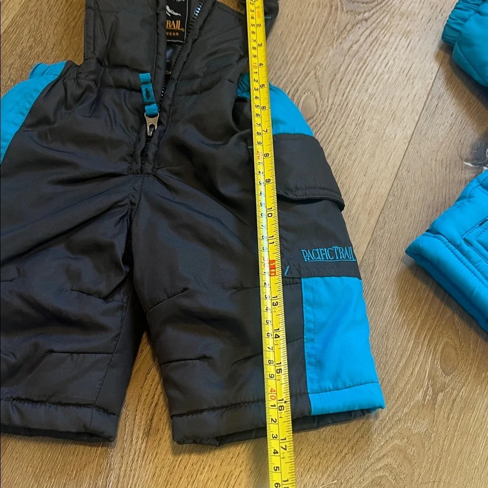 Pacific Trail Blue and Black Kids' Winter Jacket and Snow Pants Set 6 mth